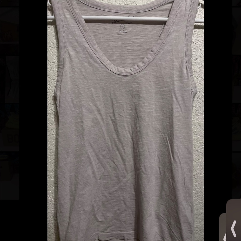 Plain white/grey tank top